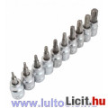 Bit dugókulcs készlet 10 részes Torx 3/8" T10-T55