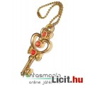 Sailor Moon / Holdtündér medál - 3cmes Hold Kulcs fügő fém Anime ékszer kulcstartó lánccal - Key of 