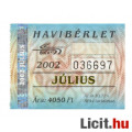 Eladó Havibérlet 2002 Július 4050 Forint