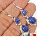 925 Sterling ezüst fülbevaló, lápisz lazuli kövekkel