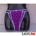 *Lila-fehér pöttyös baby doll kb. S