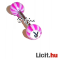 Szexi egyedi lila PLAYBOY nyelv piercing 16 mm - Vadonatúj!