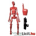 Star Wars figura - Battle / Harci Droid figura betolható fejjel, bordó színben, hátizsákkal és fegyv