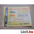 Eladó Havi  Bérlet 2004   Június
