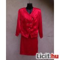 Eladó *Piros selyem szoknyás kosztüm kb.38-as
