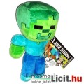 16-20cmes Minecraft plüss - Zombi / Zombie plüss játék figura - Új, címkés eredeti széria