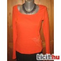 Narancs hímzett női pulóver,méret:L