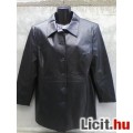 Eladó * Fekete félhosszú műbőr kabát 44-es