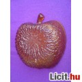 Bronz színű alma formájú üveg kínáló tál