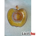Bronz színű alma formájú üveg kínáló tál