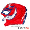 Pankráció maszk - Rey Mysterio piros-kék felvehető Pankrátor Maszk - Lucha / Luchardor mexikói típus