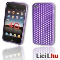 Eladó Telefonvédő gumi (gyémántmintás) LILA - Apple IPhone 4