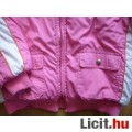 Rózsaszín bélelt gyönyörű, meleg, zsebes dzseki 5-7 évesre