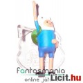 Adventure Time / Kalandra Fel 5-6cm mini figura - Finn integető karral és alátehető talapzattal - Ca