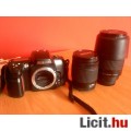 Nikon F60 fényképező vakuval, 2db. objektívvel, táskával