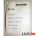 Siemens RT 711 Zsebrádió Használati Utasítás (kb.1983)