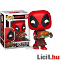 10cmes Funko POP Marvel Deadpool figura sültcsirkével - POP 534 Holiday Marvel Deadpool Super Hero k