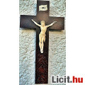 Eladó 31. Antik, ELEFÁNTCSONT Jézus Krisztus 11.3 cm, 30 cm feszület, impozá