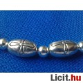 Tibeti ezüst hengeres kereszt szemes nyaklánc+karkötő szett