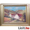 Eladó Balzenbach vidéki tájkép Falusi házakkal, Fr. Sihier Német festő munká