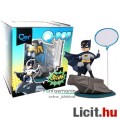 10cmes Batman figura - Klasszikus TV megjelenéssel, talapzattal és szövegbuborékkal - QMx Q-POP Q-fi