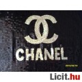 Chanel fekete, flitteres, hosszú ujjú női felső