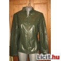 olivazöld műbőr női kabát,méret: 40