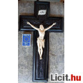 Eladó 44. Antik, ELEFÁNTCSONT Jézus Krisztus 14 cm, 35, cm feszület, impozán