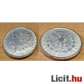 Amerikai egy dolláros 1885, ezüstözött kópia.